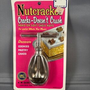 Vintage New HMQ Nutcracker Hard Soft Shell Nuts Decorate Cookies Pastry Cakes